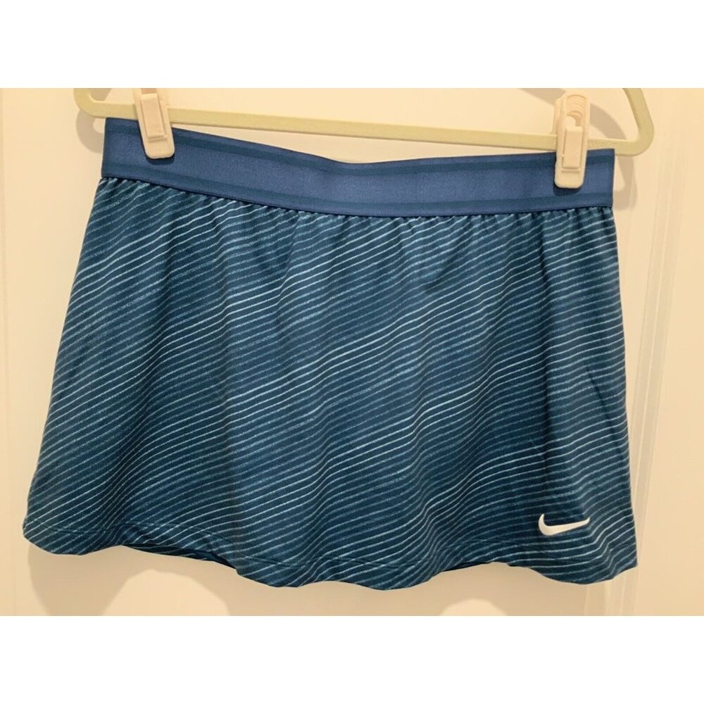 Nike Skort Large Women’s Tennis Fitness Golf Dri Fit Blue Elastic Waist - Picture 2 of 6
